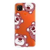 Manitoba Xiaomi Redmi 9C / 10A Uyumlu Baskılı Yumuşak Silikon Telefon Kılıfı, Turuncu, Ayı Deseni