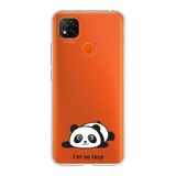 Manitoba Xiaomi Redmi 9C / 10A Uyumlu Baskılı Yumuşak Silikon Telefon Kılıfı, Turuncu, Panda Desen