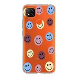 Manitoba Xiaomi Redmi 9C / 10A Uyumlu Baskılı Yumuşak Silikon Telefon Kılıfı, Turuncu, Smiley Desen