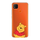 Manitoba Xiaomi Redmi 9C / 10A Uyumlu Baskılı Yumuşak Silikon Telefon Kılıfı, Turuncu, Winnie the Pooh Desen