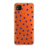 Manitoba Xiaomi Redmi 9C / 10A Uyumlu Baskılı Yumuşak Silikon Telefon Kılıfı, Turuncu, Yıldız Deseni