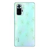 Manitoba Xiaomi Redmi Note 10 Pro Uyumlu Yonca Tasarımlı Baskılı Şeffaf Silikon Telefon Kılıfı