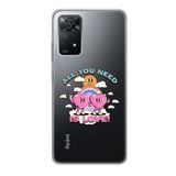 Manitoba Xiaomi Redmi Note 11 Pro/Note 12 Pro 4G ile Uyumlu All You Need Tasarımlı Baskılı Şeffaf Telefon Kılıfı