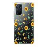 Manitoba Xiaomi Redmi Note 11 Pro/Note 12 Pro 4G ile Uyumlu Ay Çiçeği Tasarımlı Baskılı Şeffaf Telefon Kılıfı