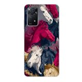 Manitoba Xiaomi Redmi Note 11 Pro/Note 12 Pro 4G ile Uyumlu Baskılı Yumuşak Silikon Şeffaf Telefon Kılıfı, At Deseni