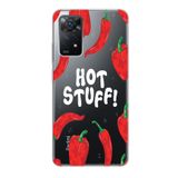 Manitoba Xiaomi Redmi Note 11 Pro/Note 12 Pro 4G ile Uyumlu Baskılı Yumuşak Silikon Şeffaf Telefon Kılıfı, Biber Deseni