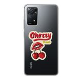 Manitoba Xiaomi Redmi Note 11 Pro/Note 12 Pro 4G ile Uyumlu Baskılı Yumuşak Silikon Şeffaf Telefon Kılıfı, Cherry Bomb Desen