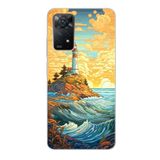 Manitoba Xiaomi Redmi Note 11 Pro/Note 12 Pro 4G ile Uyumlu Baskılı Yumuşak Silikon Şeffaf Telefon Kılıfı, Deniz Feneri Deseni