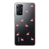 Manitoba Xiaomi Redmi Note 11 Pro/Note 12 Pro 4G ile Uyumlu Baskılı Yumuşak Silikon Şeffaf Telefon Kılıfı, Flamingo Desen