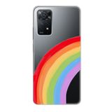 Manitoba Xiaomi Redmi Note 11 Pro/Note 12 Pro 4G ile Uyumlu Baskılı Yumuşak Silikon Şeffaf Telefon Kılıfı, Gökkuşağı Desen