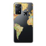 Manitoba Xiaomi Redmi Note 11 Pro/Note 12 Pro 4G ile Uyumlu Baskılı Yumuşak Silikon Şeffaf Telefon Kılıfı, Harita Deseni