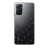 Manitoba Xiaomi Redmi Note 11 Pro/Note 12 Pro 4G ile Uyumlu Baskılı Yumuşak Silikon Şeffaf Telefon Kılıfı, Kiraz Deseni