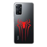 Manitoba Xiaomi Redmi Note 11 Pro/Note 12 Pro 4G ile Uyumlu Baskılı Yumuşak Silikon Şeffaf Telefon Kılıfı, Kırmızı Örümcek Desen