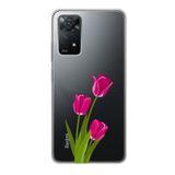 Manitoba Xiaomi Redmi Note 11 Pro/Note 12 Pro 4G ile Uyumlu Baskılı Yumuşak Silikon Şeffaf Telefon Kılıfı, Lale Deseni