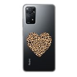 Manitoba Xiaomi Redmi Note 11 Pro/Note 12 Pro 4G ile Uyumlu Baskılı Yumuşak Silikon Şeffaf Telefon Kılıfı, Leopar Desen