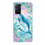 Manitoba Xiaomi Redmi Note 11 Pro/Note 12 Pro 4G ile Uyumlu Baskılı Yumuşak Silikon Şeffaf Telefon Kılıfı, Mavi Balina Deseni
