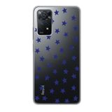 Manitoba Xiaomi Redmi Note 11 Pro/Note 12 Pro 4G ile Uyumlu Baskılı Yumuşak Silikon Şeffaf Telefon Kılıfı, Mavi Yıldız Desen