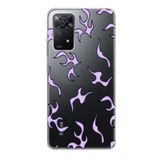 Manitoba Xiaomi Redmi Note 11 Pro/Note 12 Pro 4G ile Uyumlu Baskılı Yumuşak Silikon Şeffaf Telefon Kılıfı, Mor Desen