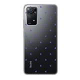 Manitoba Xiaomi Redmi Note 11 Pro/Note 12 Pro 4G ile Uyumlu Baskılı Yumuşak Silikon Şeffaf Telefon Kılıfı, Mor Kalp Deseni