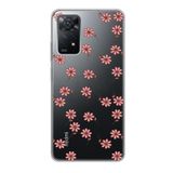 Manitoba Xiaomi Redmi Note 11 Pro/Note 12 Pro 4G ile Uyumlu Baskılı Yumuşak Silikon Şeffaf Telefon Kılıfı, Pembe Çiçek Desen