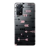 Manitoba Xiaomi Redmi Note 11 Pro/Note 12 Pro 4G ile Uyumlu Baskılı Yumuşak Silikon Şeffaf Telefon Kılıfı, Pembe Siyah Desen