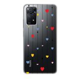 Manitoba Xiaomi Redmi Note 11 Pro/Note 12 Pro 4G ile Uyumlu Baskılı Yumuşak Silikon Şeffaf Telefon Kılıfı, Renkli Kalp Deseni