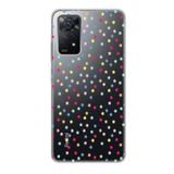 Manitoba Xiaomi Redmi Note 11 Pro/Note 12 Pro 4G ile Uyumlu Baskılı Yumuşak Silikon Şeffaf Telefon Kılıfı, Renkli Yıldız Deseni