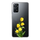 Manitoba Xiaomi Redmi Note 11 Pro/Note 12 Pro 4G ile Uyumlu Baskılı Yumuşak Silikon Şeffaf Telefon Kılıfı, Sarı Çiçek Deseni