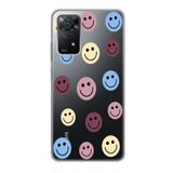 Manitoba Xiaomi Redmi Note 11 Pro/Note 12 Pro 4G ile Uyumlu Baskılı Yumuşak Silikon Şeffaf Telefon Kılıfı, Smiley Desen