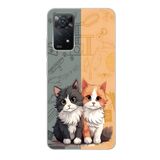 Manitoba Xiaomi Redmi Note 11 Pro/Note 12 Pro 4G ile Uyumlu Baskılı Yumuşak Silikon Telefon Kılıfı, Kedi Deseni