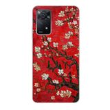 Manitoba Xiaomi Redmi Note 11 Pro/Note 12 Pro 4G ile Uyumlu Baskılı Yumuşak Silikon Telefon Kılıfı, Kırmızı