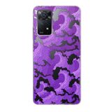 Manitoba Xiaomi Redmi Note 11 Pro/Note 12 Pro 4G ile Uyumlu Baskılı Yumuşak Silikon Telefon Kılıfı, Mor Desen