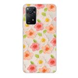 Manitoba Xiaomi Redmi Note 11 Pro/Note 12 Pro 4G ile Uyumlu Çiçek Tasarımlı Baskılı Şeffaf Telefon Kılıfı
