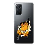 Manitoba Xiaomi Redmi Note 11 Pro/Note 12 Pro 4G ile Uyumlu Garfield Tasarımlı Baskılı Şeffaf Telefon Kılıfı