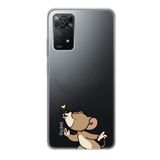 Manitoba Xiaomi Redmi Note 11 Pro/Note 12 Pro 4G ile Uyumlu Jerry Tasarımlı Baskılı Şeffaf Telefon Kılıfı