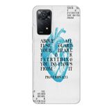Manitoba Xiaomi Redmi Note 11 Pro/Note 12 Pro 4G ile Uyumlu Kalp Kolaj Tasarımlı Baskılı Şeffaf Telefon Kılıfı