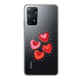 Manitoba Xiaomi Redmi Note 11 Pro/Note 12 Pro 4G ile Uyumlu Kalpler Tasarımlı Baskılı Şeffaf Telefon Kılıfı