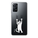 Manitoba Xiaomi Redmi Note 11 Pro/Note 12 Pro 4G ile Uyumlu Kedi Tasarımlı Baskılı Şeffaf Telefon Kılıfı