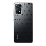 Manitoba Xiaomi Redmi Note 11 Pro/Note 12 Pro 4G ile Uyumlu Kurdele Tasarımlı Baskılı Şeffaf Telefon Kılıfı