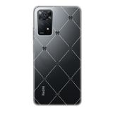 Manitoba Xiaomi Redmi Note 11 Pro/Note 12 Pro 4G ile Uyumlu Kurdeleler Tasarımlı Baskılı Şeffaf Telefon Kılıfı