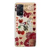 Manitoba Xiaomi Redmi Note 11 Pro/Note 12 Pro 4G ile Uyumlu Love Kolaj Tasarımlı Baskılı Şeffaf Telefon Kılıfı