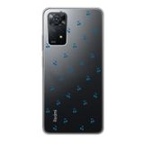 Manitoba Xiaomi Redmi Note 11 Pro/Note 12 Pro 4G ile Uyumlu Mavi Kirazlar Tasarımlı Baskılı Şeffaf Telefon Kılıfı