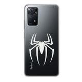Manitoba Xiaomi Redmi Note 11 Pro/Note 12 Pro 4G ile Uyumlu Örümcek Logo Tasarımlı Baskılı Şeffaf Telefon Kılıfı