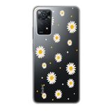 Manitoba Xiaomi Redmi Note 11 Pro/Note 12 Pro 4G ile Uyumlu Papatya Tasarımlı Baskılı Şeffaf Telefon Kılıfı