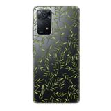 Manitoba Xiaomi Redmi Note 11 Pro/Note 12 Pro 4G ile Uyumlu Yapraklar Tasarımlı Baskılı Şeffaf Telefon Kılıfı