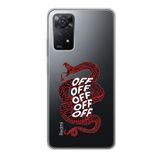 Manitoba Xiaomi Redmi Note 11 Pro/Note 12 Pro 4G ile Uyumlu Yılan Tasarımlı Baskılı Şeffaf Telefon Kılıfı