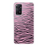 Manitoba Xiaomi Redmi Note 11 Pro/Note 12 Pro 4G ile Uyumlu Zebra Desen Tasarımlı Baskılı Şeffaf Telefon Kılıfı