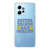 Manitoba Xiaomi Redmi Note 12 4G ile Uyumlu Better Things Tasarımlı Baskılı Şeffaf Telefon Kılıfı, Çok Renkli