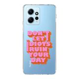 Manitoba Xiaomi Redmi Note 12 4G ile Uyumlu Dont Let Tasarımlı Baskılı Şeffaf Telefon Kılıfı, Çok Renkli