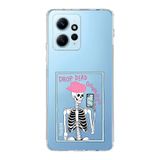 Manitoba Xiaomi Redmi Note 12 4G ile Uyumlu Drop Dead Gorgeous Tasarımlı Baskılı Şeffaf Telefon Kılıfı
